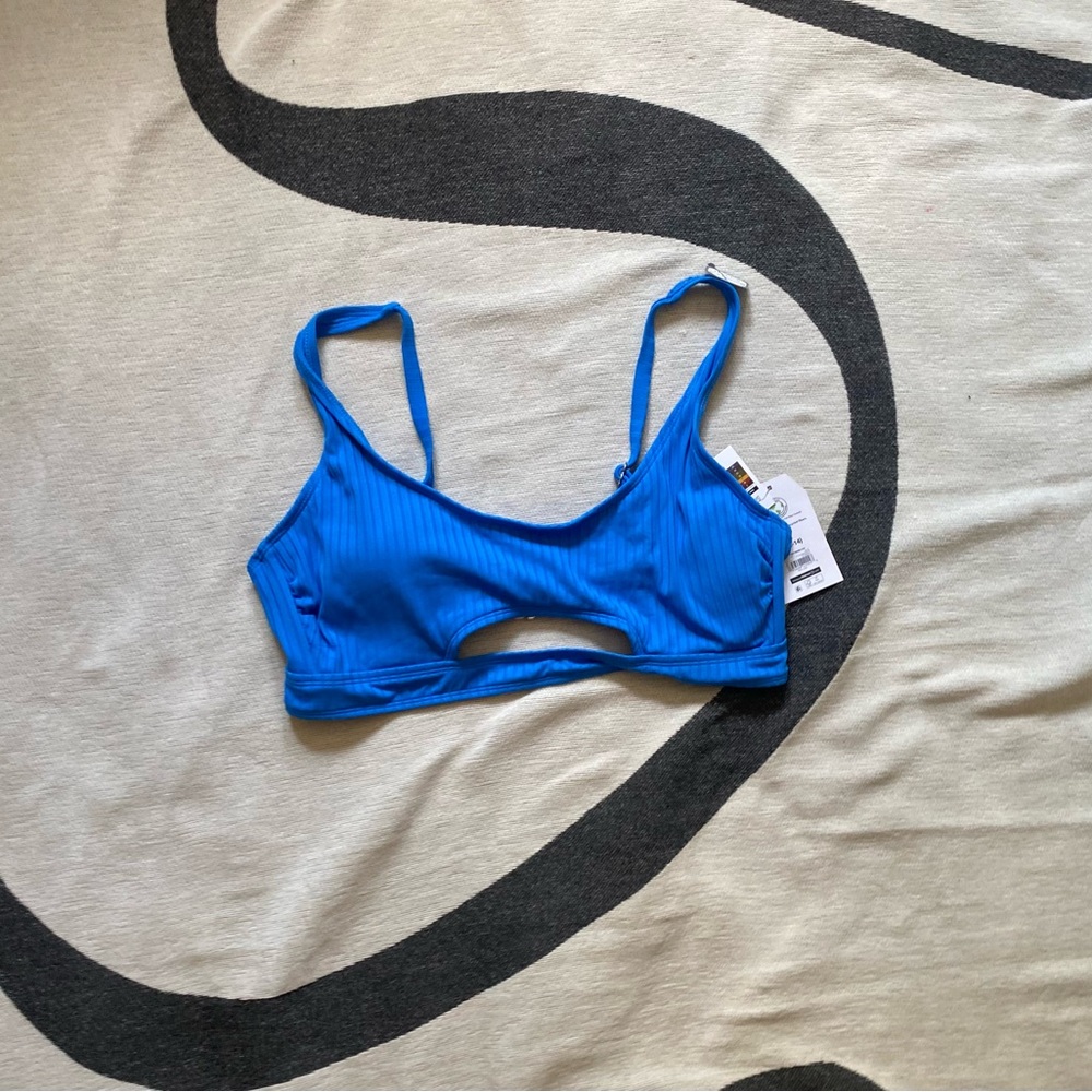 Blue bikini top